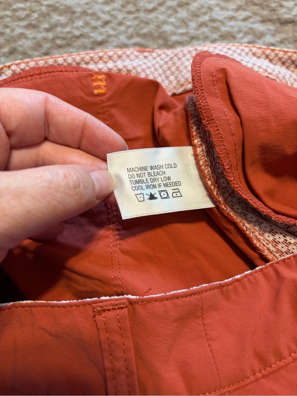Orvis Jackson Quick Dry Shorts Womens 14 Terracotta Orange Red Hiking Stretch 7" - Picture 7 of 8
